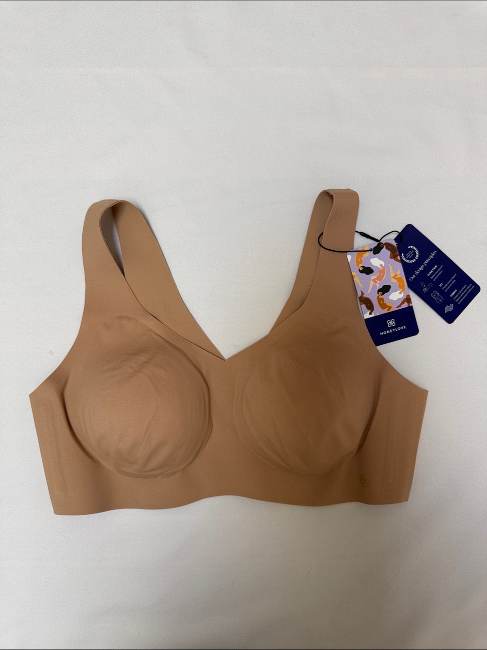 Honeylove Smooth Wireless Bra - Nude Brown L 38 B/C